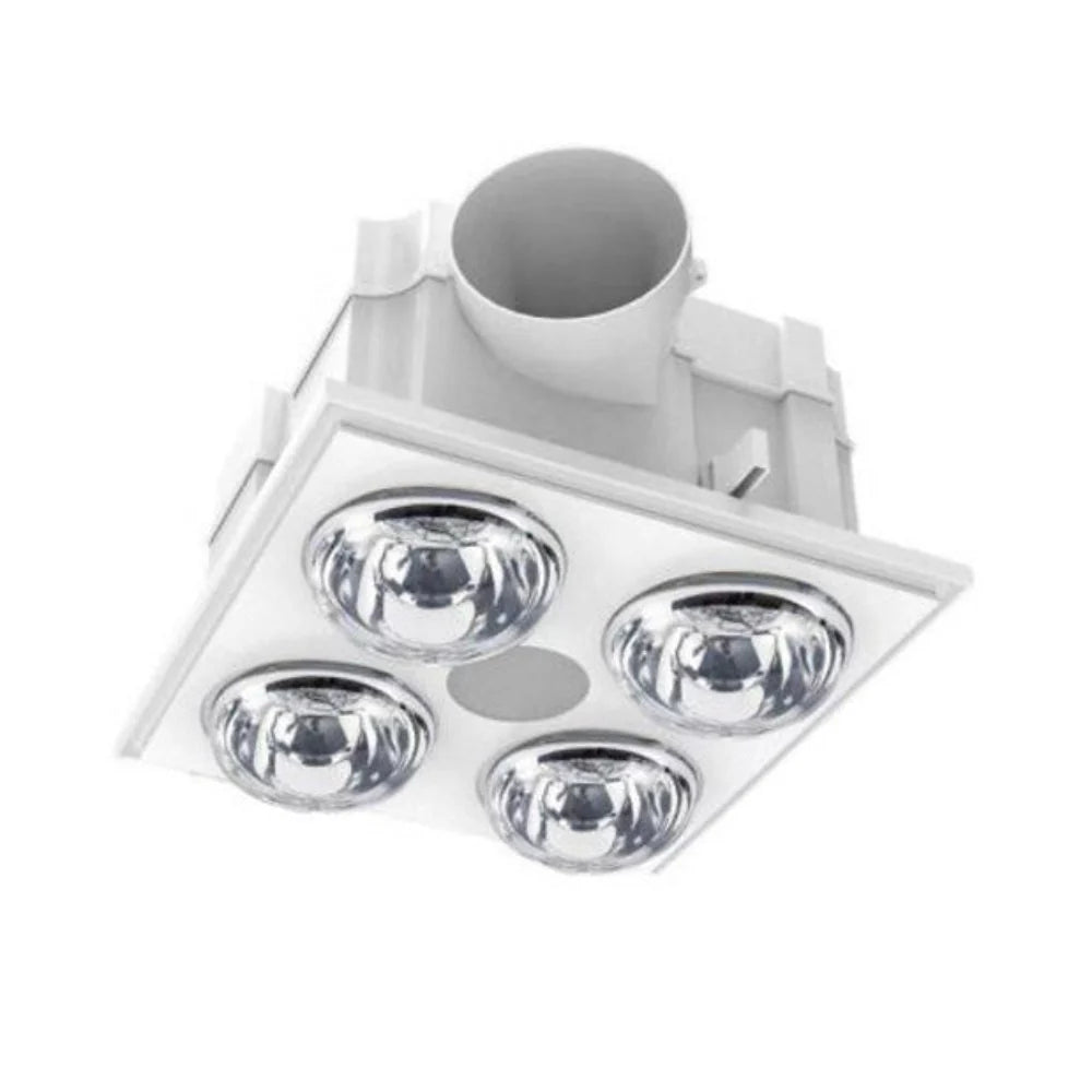 Bathroom 4 Heaters With LED Light 1155W White 4000K