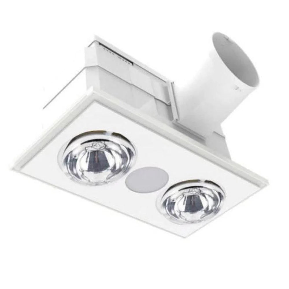 Bathroom 2 Heaters With LED Light 605W White 4000K