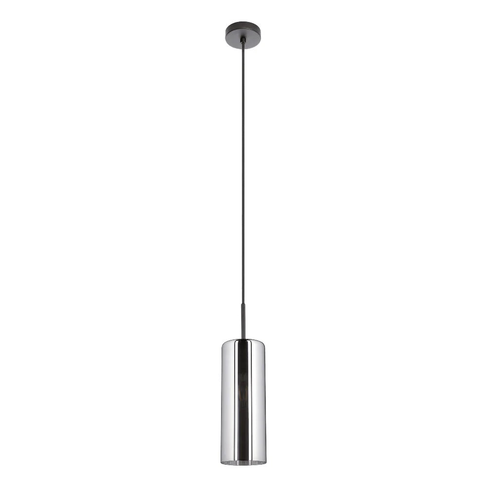 Selvino 1 Light Pendant Black Transparent