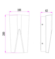 WIG: Exterior LED Up/Down Adjustable Beam Angle Surface Mounted Wall Lights IP65