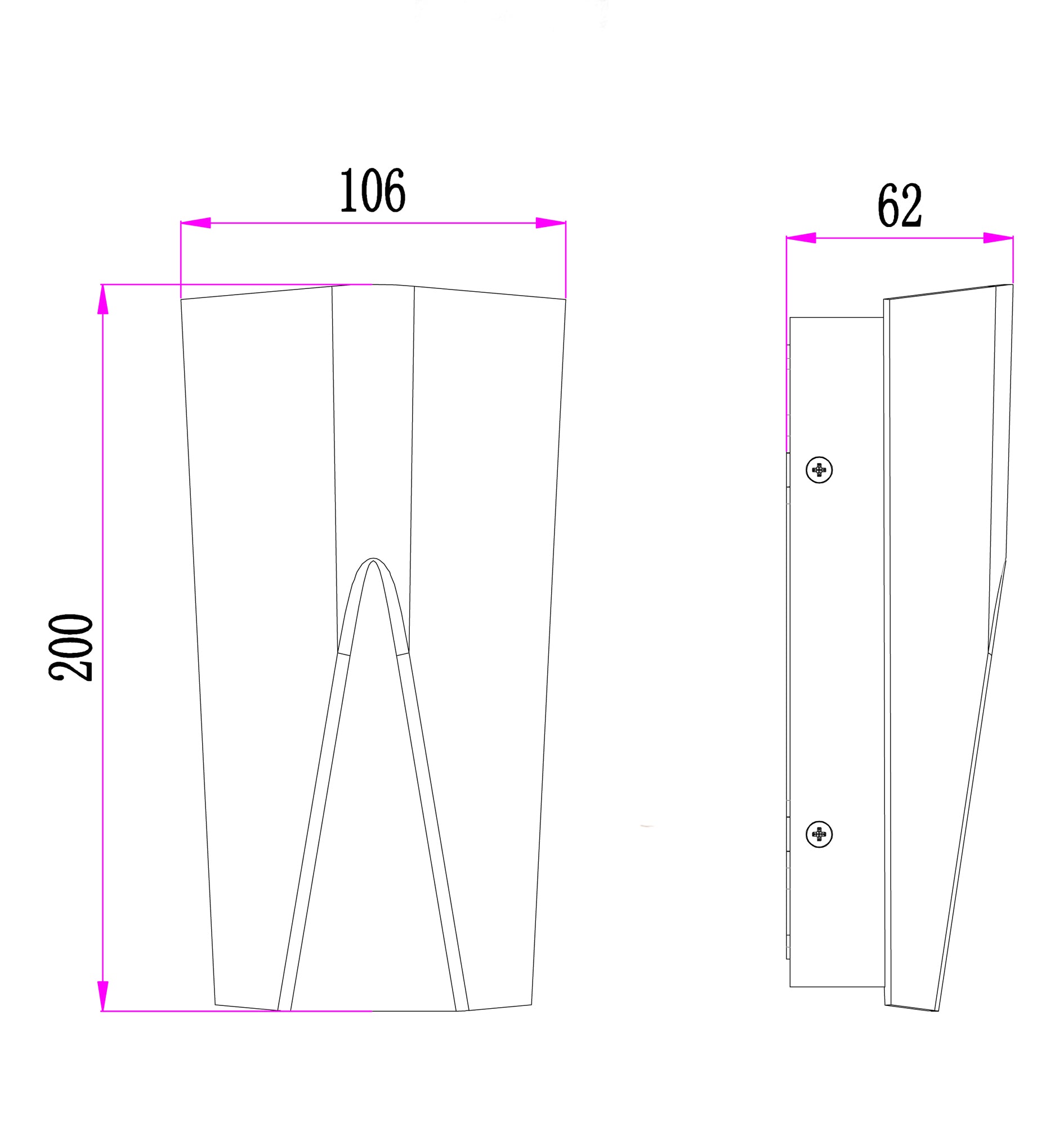 WIG: Exterior LED Up/Down Adjustable Beam Angle Surface Mounted Wall Lights IP65
