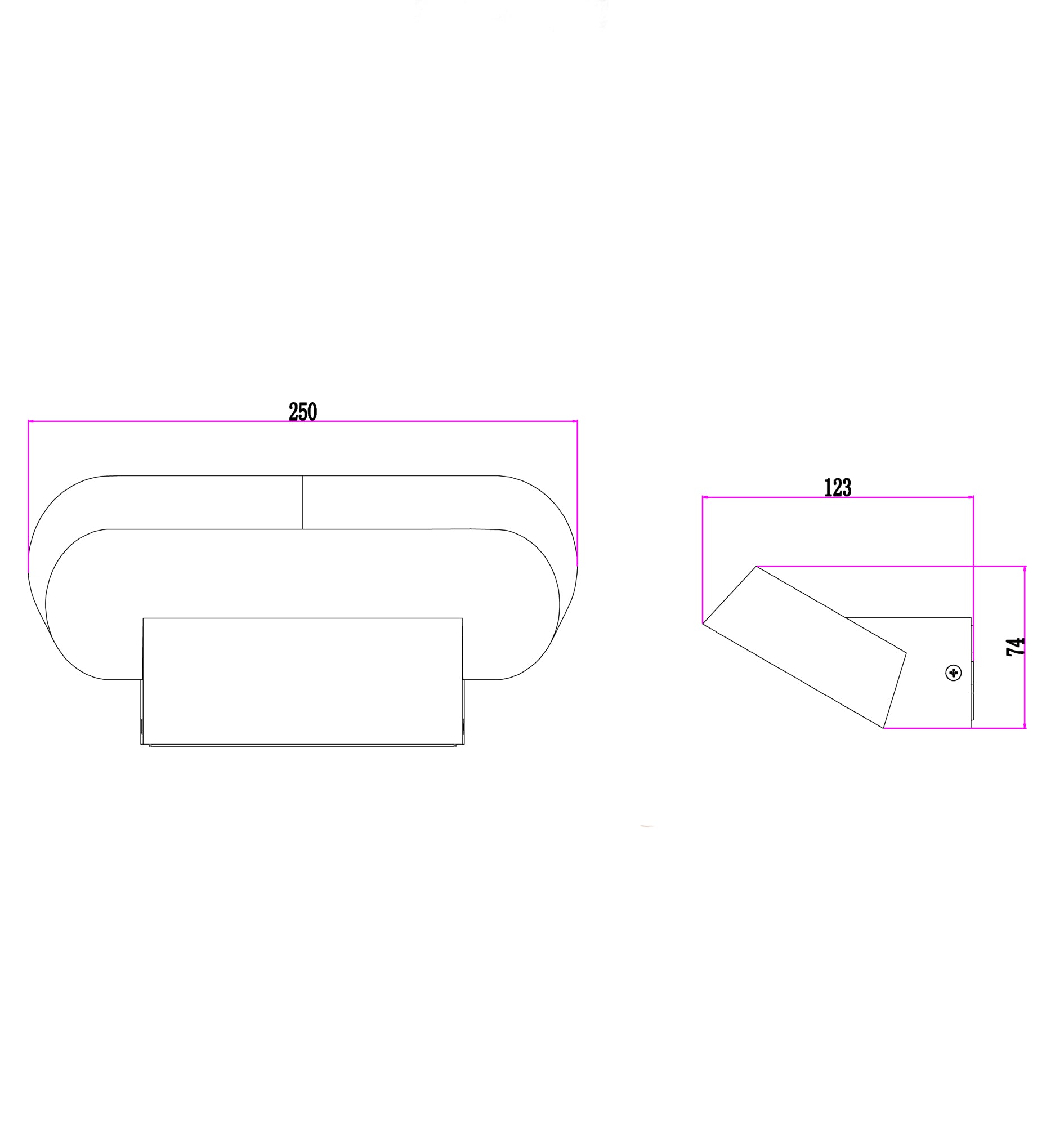 GLANS: Surface Mounted Exterior LED Wall Lights IP65