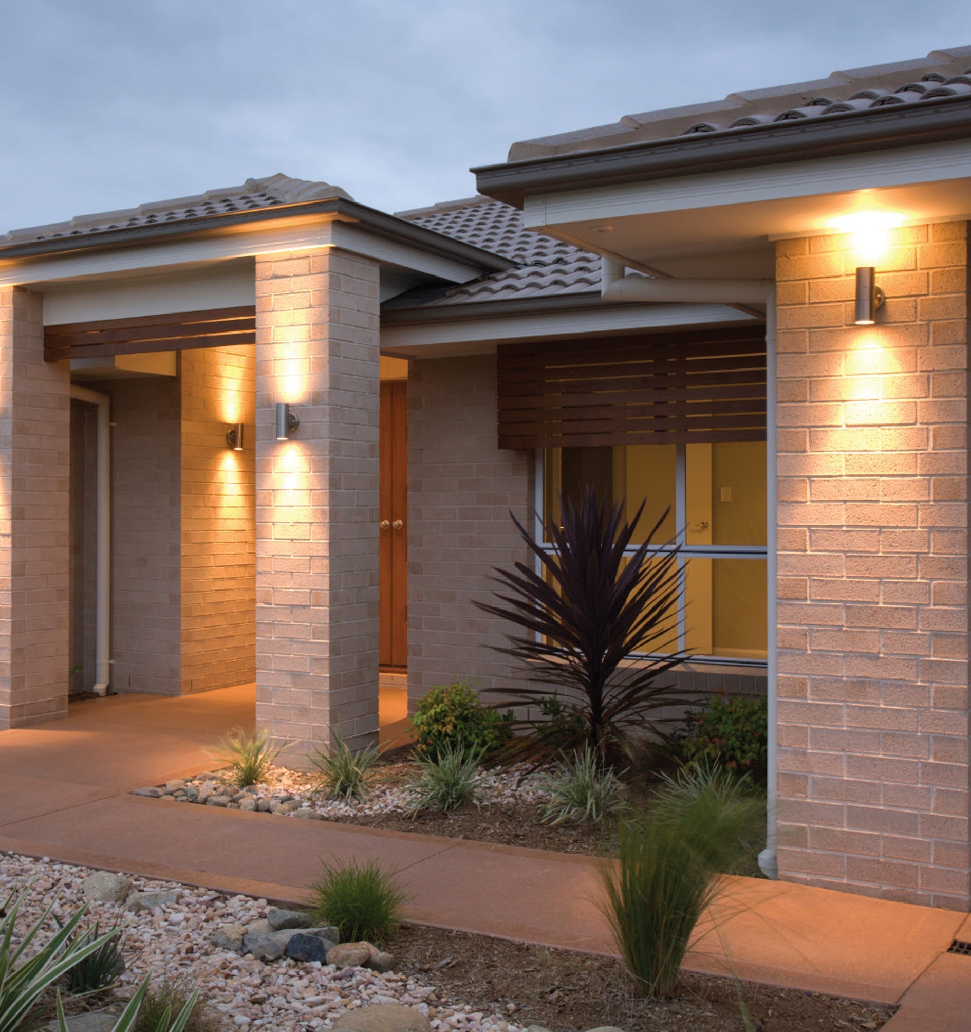 GU10 Exterior Wall Pillar Spot Lights (Titanium Aluminium) IP65