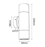MR16 Exterior Wall Pillar Spot Lights (Titanium Aluminium) IP65