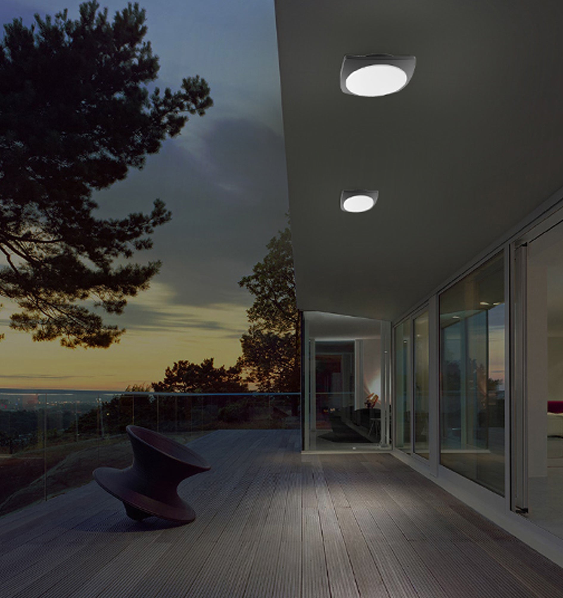 ULAN: Exterior LED Square Wall Ceiling Lights IP65