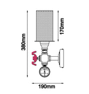 VENETO: Industrial Aged Iron Decorative Wall Light