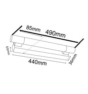 VANITY: LED Interior Chrome Frosted Acrylic Diffuser Wall Lights