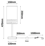 TAMBURA: Scandinavian Small Oblong Shape Table Lamps
