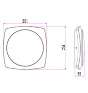 ULAN: Exterior LED Square Wall Ceiling Lights IP65
