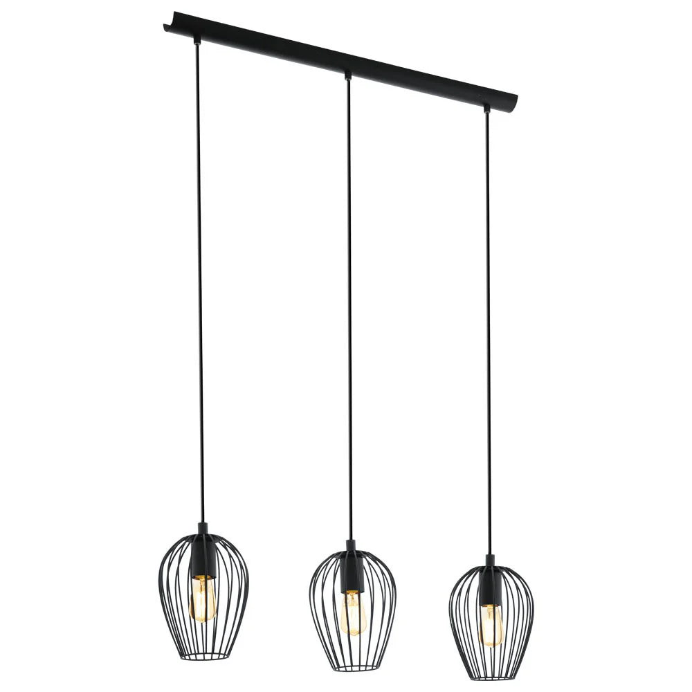 Newtown 3 Light Pendant Black
