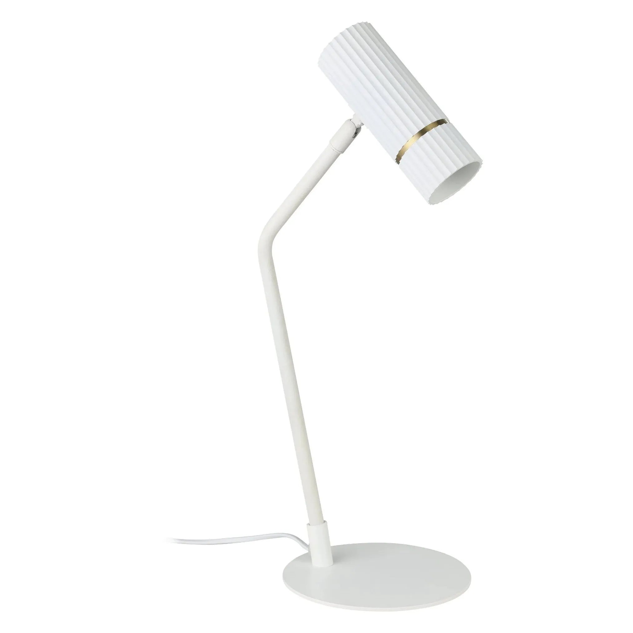 Caminia Table Lamp White & Brass
