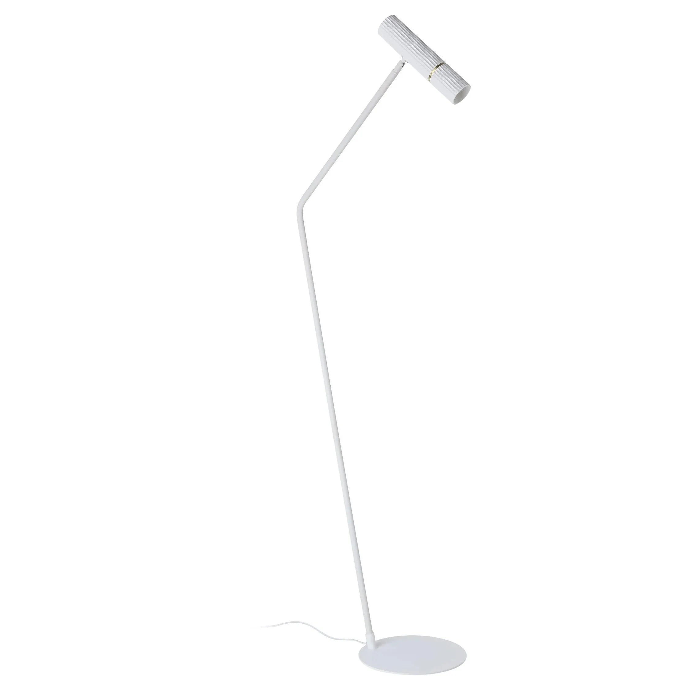 Caminia Floor Lamp White & Brass