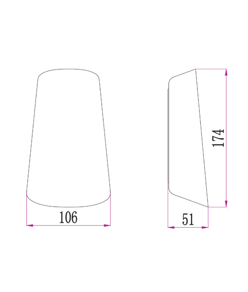 BESTRI: LED Tri-CCT Exterior Surface Mounted Cone Up/Down Wall Light IP65