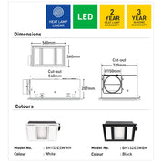 Domino 3-in-1 Bathroom Heater with Exhaust Fan and CCT LED Light