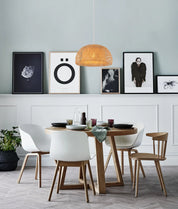 Interior Natural Bamboo Finish 1 Light Pendant 450mm