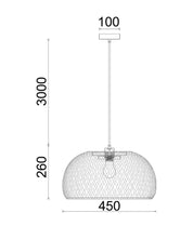 Interior Natural Bamboo Finish 1 Light Pendant 450mm