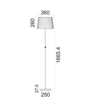 CRECER: Interior Slanted Pleated Shade Height Adjustable Floor Lamps
