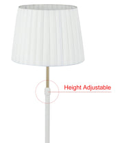 CRECER: Interior Slanted Pleated Shade Height Adjustable Floor Lamps