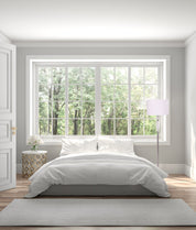 CRISTALLO: Interior Drum Shade Chrome Rod with Crystal Highlight Floor Lamp