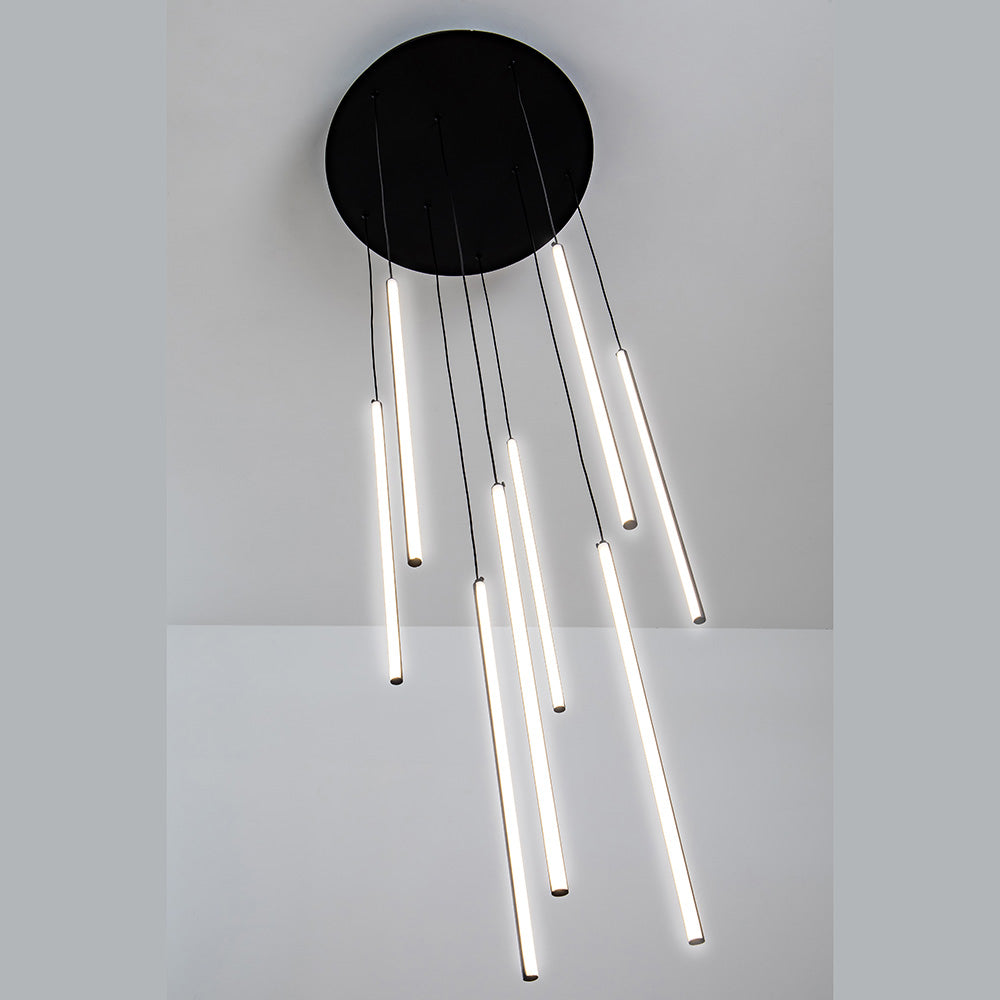 Centric 8LT CCT LED Tube Drop Pendant