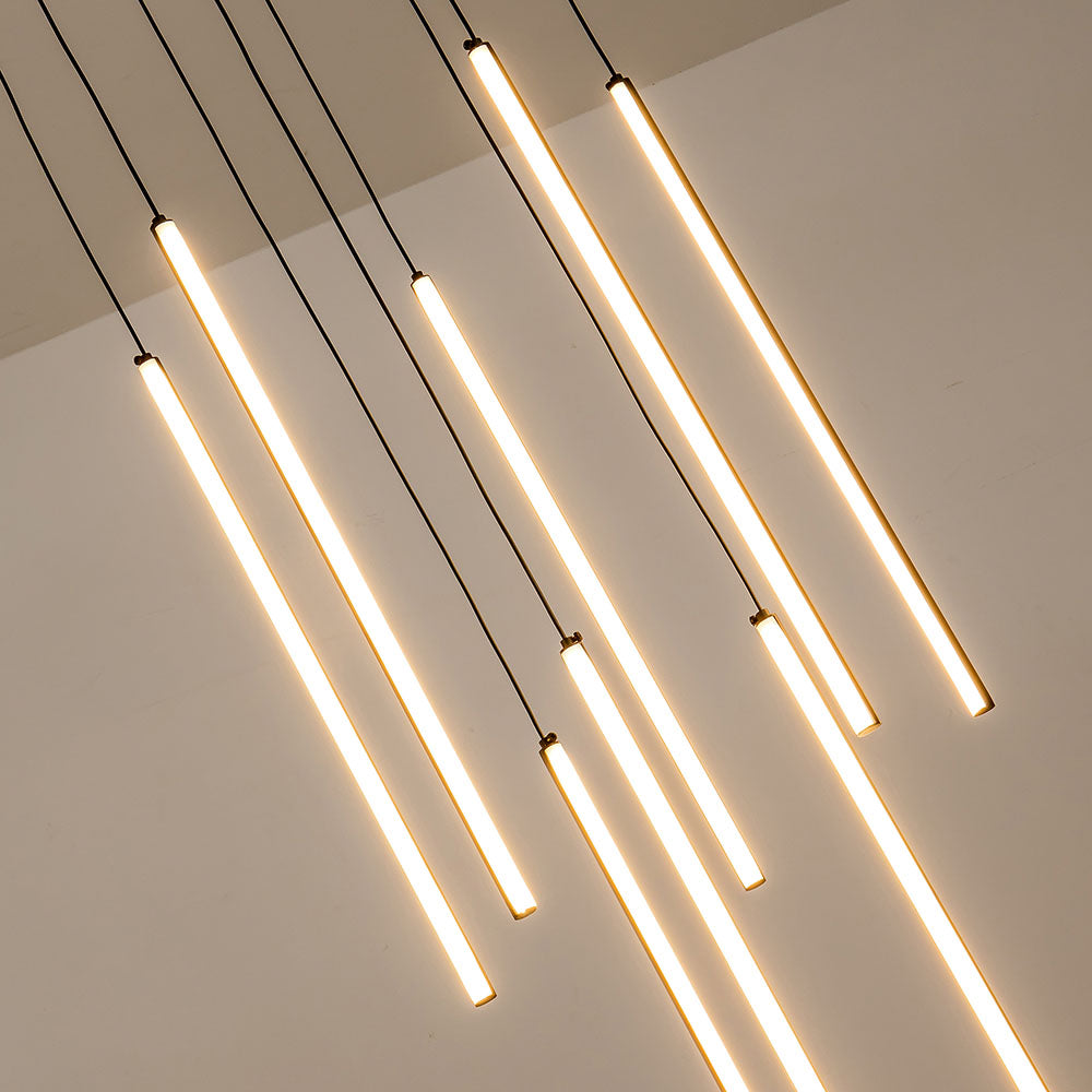 Centric 8LT CCT LED Tube Drop Pendant
