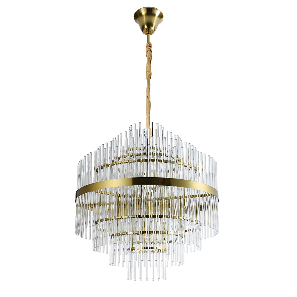 Chloe Crystal Rod Tiered Pendant