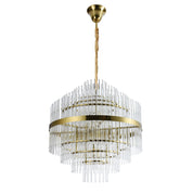 Chloe Crystal Rod Tiered Pendant