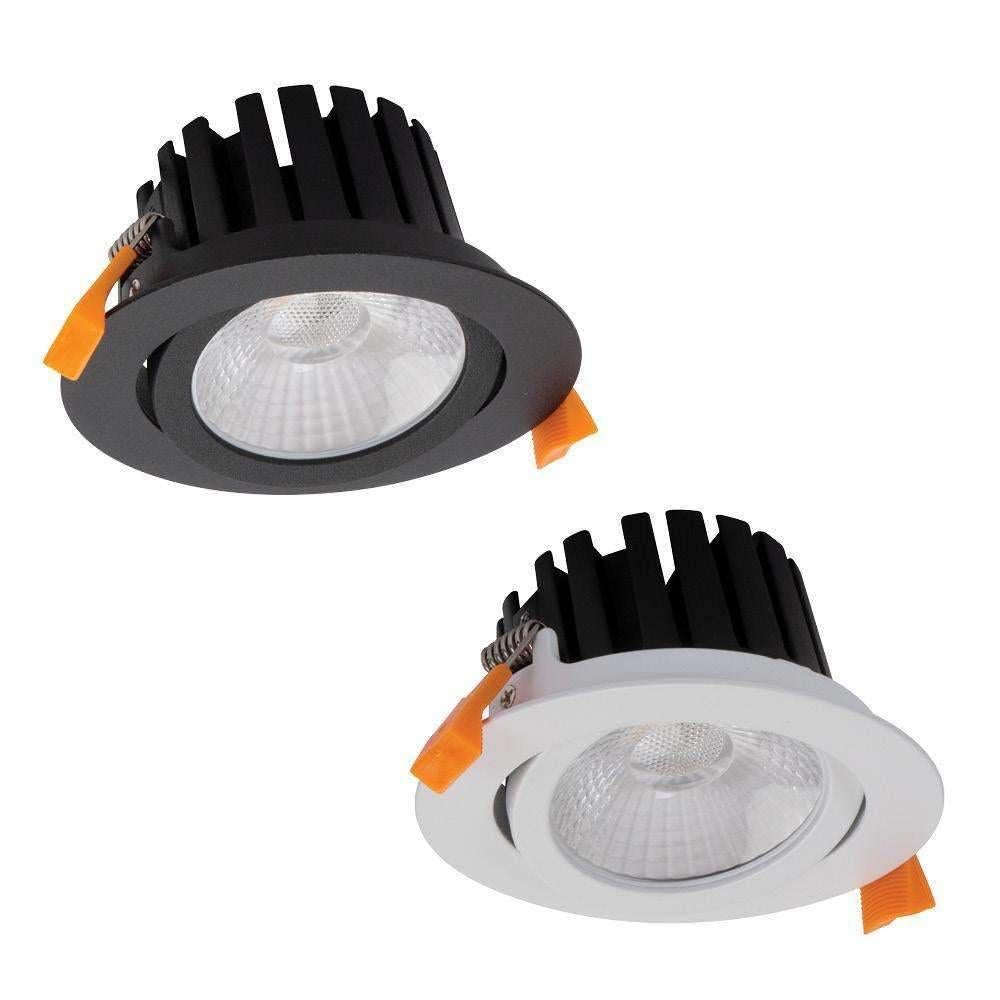 Domus AQUA-13-TILT-DALI - Tricolour DALI Dimmable Round 13W LED Tiltable Downlight IP65-Domus Lighting-Ozlighting.com.au