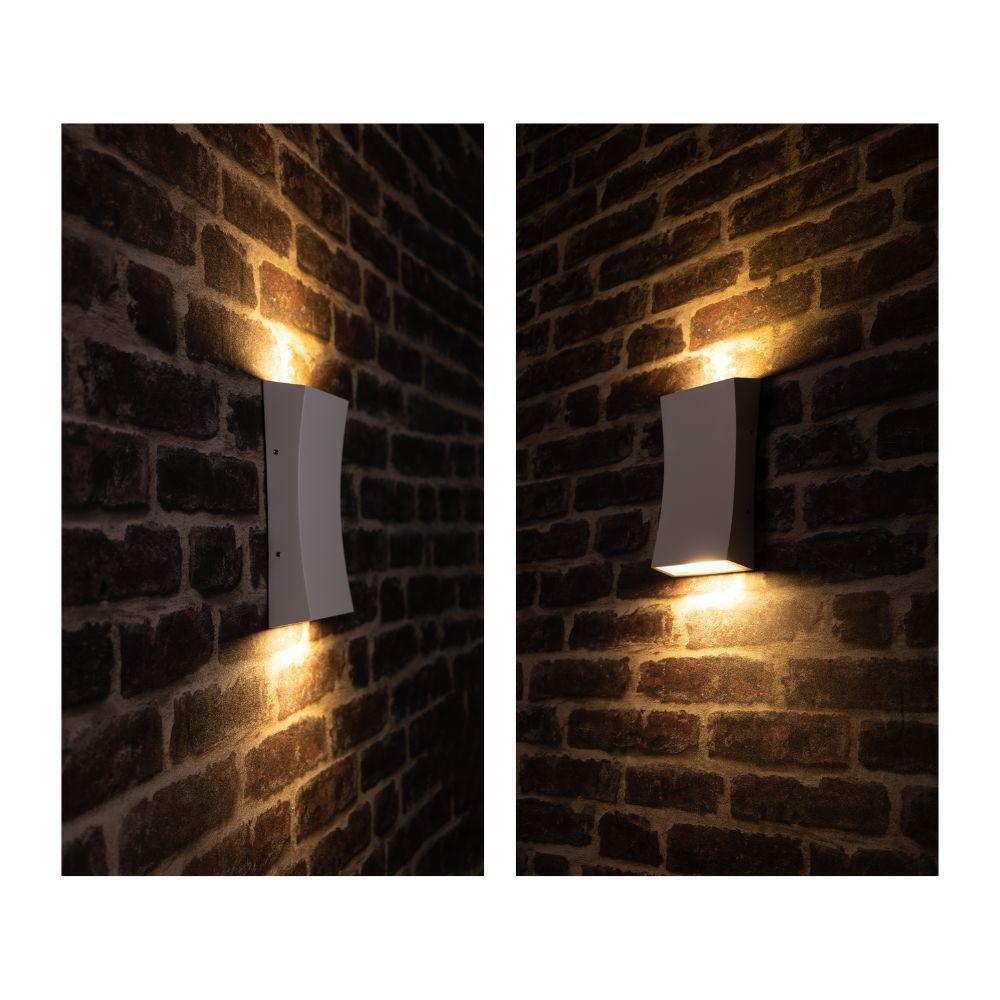 Domus DENT-2-WB - 2X6W LED Tri-Colour Up/Down Modern Exterior Wall Light IP54-Domus Lighting-Ozlighting.com.au