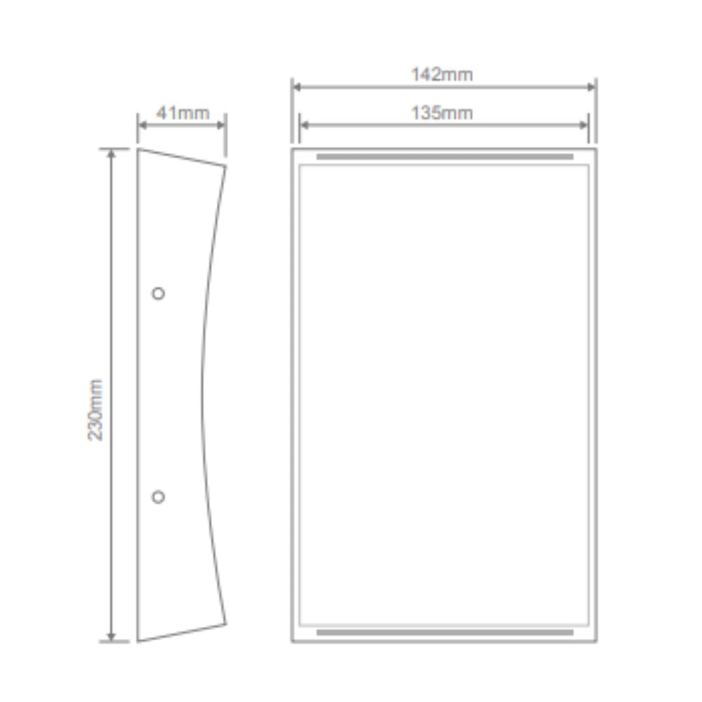 Domus DENT-2-WB - 2X6W LED Tri-Colour Up/Down Modern Exterior Wall Light IP54-Domus Lighting-Ozlighting.com.au