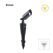 Domus DUSK-SPIKE-MR11 - 3W 12V DC LED MR11 Replaceable Exterior Garden Spike Light IP65 Solid Brass - DRIVER REQUIRED-Domus Lighting-Ozlighting.com.au