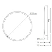 Domus EASY - 10W/18W/25W LED Tri-Colour Dimmable Round 250/300/400mm Ceiling Light IP54-Domus Lighting-Ozlighting.com.au