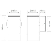 Domus ELITE - 1/2xGU10 LED Exterior Down Only / Up/Down Wall Light IP65-Domus Lighting-Ozlighting.com.au