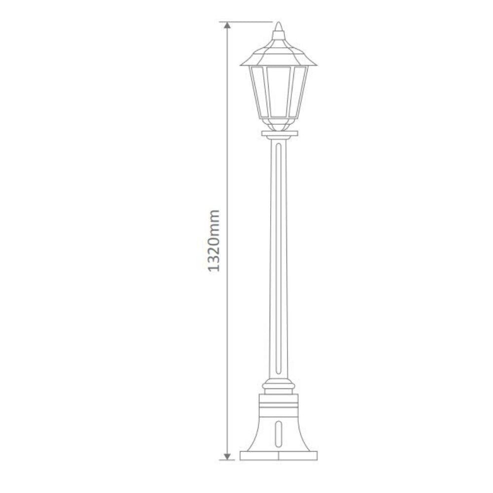 Domus GT-424 Turin - Single Head Small Post Light-Domus Lighting-Ozlighting.com.au