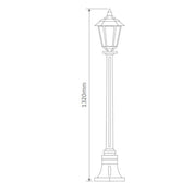 Domus GT-424 Turin - Single Head Small Post Light-Domus Lighting-Ozlighting.com.au
