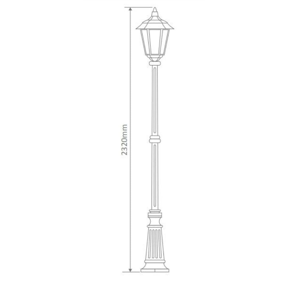 Domus GT-428 Turin - Single Head Tall Post Light-Domus Lighting-Ozlighting.com.au