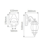 Domus GT-672 Vienna - Straight Arm Downward Wall Light-Domus Lighting-Ozlighting.com.au