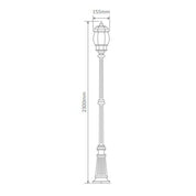 Domus GT-678 Vienna - Single Head Tall Post Light-Domus Lighting-Ozlighting.com.au
