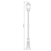 Domus GT-698 Vienna Large - Single Head Tall Post Light-Domus Lighting-Ozlighting.com.au