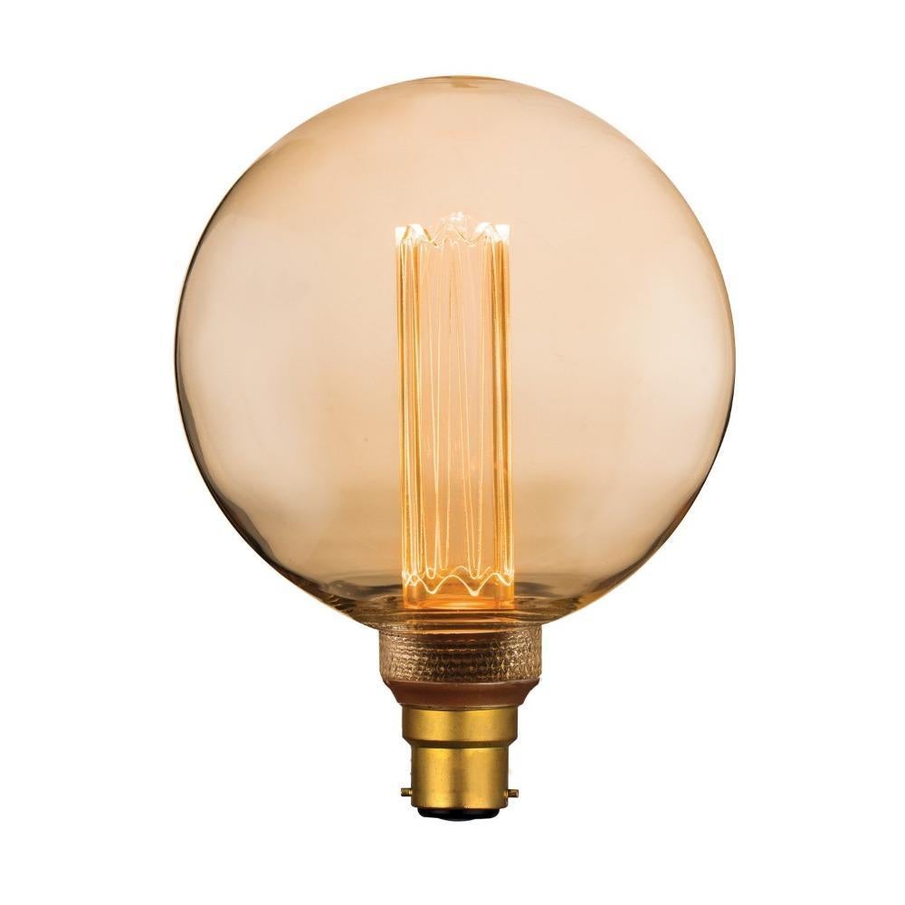 Domus LRF-G125 - 3.5W LED Dimmable G125 Spherical Shape Retro Vintage Filament Globe 1800K - B22/E27-Domus Lighting-Ozlighting.com.au