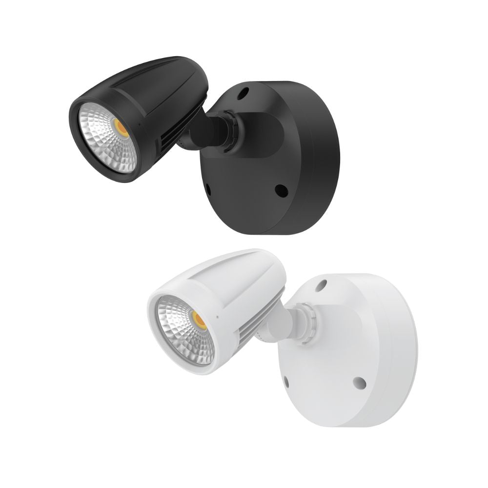 Domus MURO-PRO-15 - 15W LED Tri-Colour Single Head Exterior Spotlight IP54