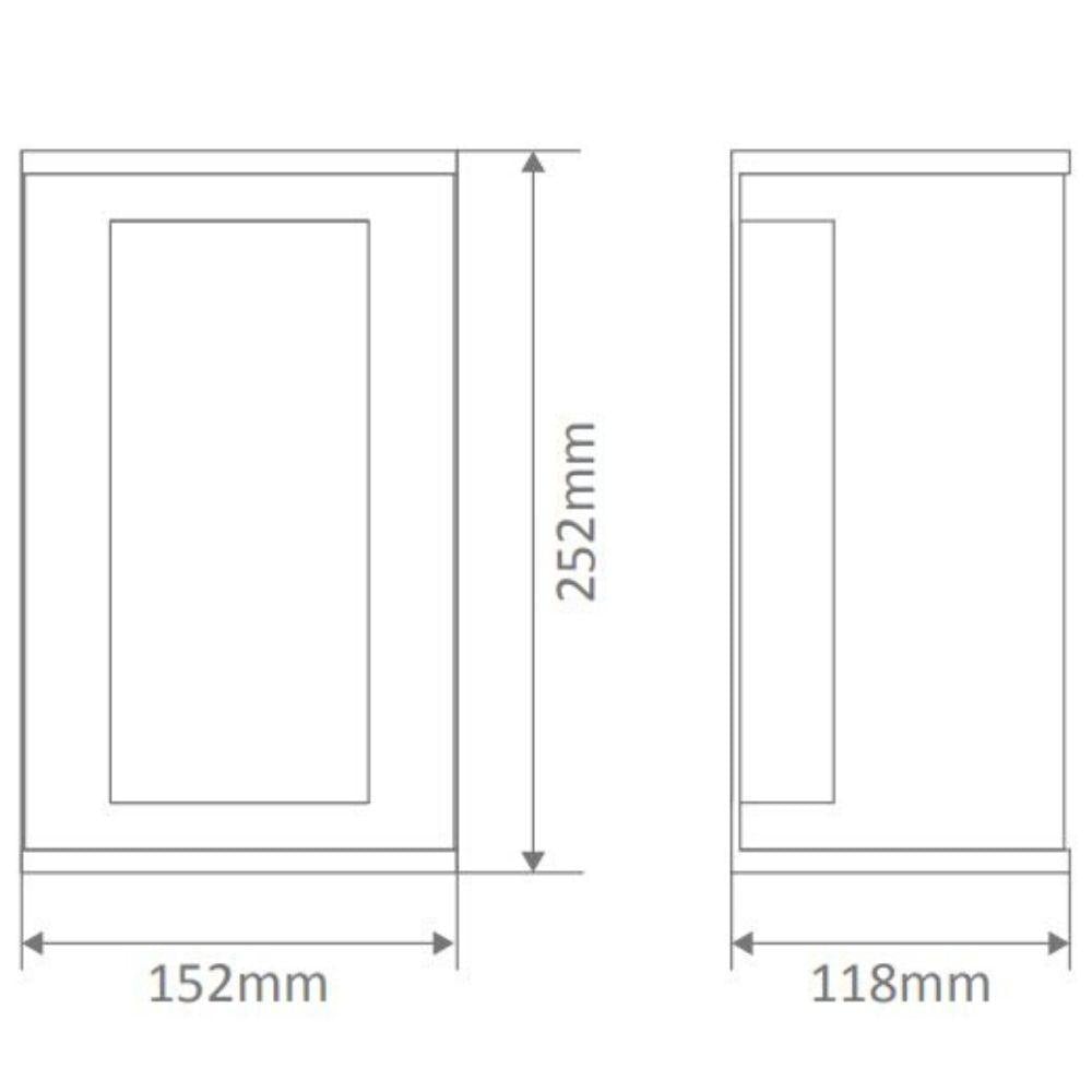 Domus NESTA - 9W LED Dual Colour Switchable Exterior Flush Wall Light IP65-Domus Lighting-Ozlighting.com.au