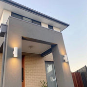 Domus PIPER-2 - Large Round or Square Up/Down Exterior Wall Light IP65-Domus Lighting-Ozlighting.com.au