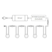 Domus VIVID-5PK-RGB - Five Pack LED Deck Light IP67 Plug'n'Play DIY Kit S/Steel - RGB-Domus Lighting-Ozlighting.com.au