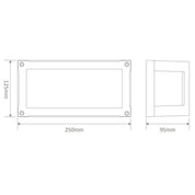 Domus YORK-7 - 7W LED Modern Exterior Flush Wall Light IP65 - 3000K/5000K-Domus Lighting-Ozlighting.com.au