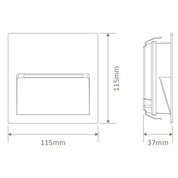 Domus ZAC-4-SQR - 4W LED Exterior Square Recessed Step Light IP65-Domus Lighting-Ozlighting.com.au