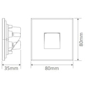 Domus ZONE-2 - 2W Recessed LED Steplight IP65 Frosted Glass-Domus Lighting-Ozlighting.com.au