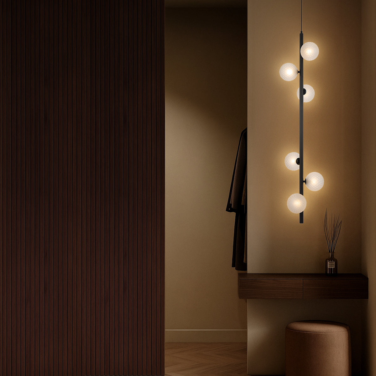 ELSON 6 LIGHT PENDANT BLACK