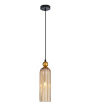 CLA Flauta Interior Round Top Cylinder Ribbed Pendant Lights