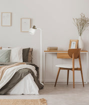 FLOTAR: Interior Cylinder Iron Shade with Antique Brass Highlight Floor Lamps